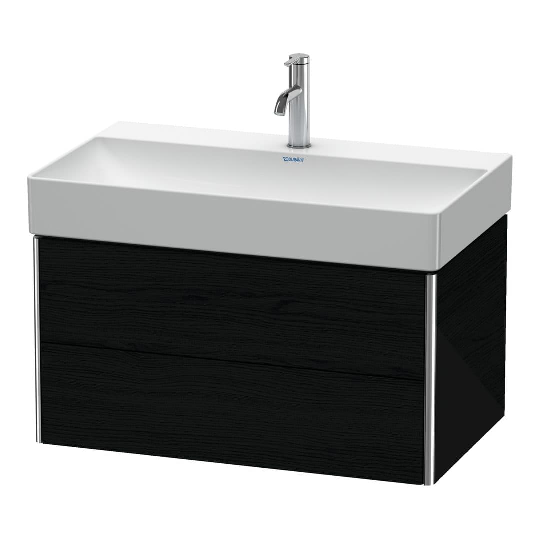 Duravit XSquare – Έπιπλο Νιπτήρα – 784 mm, 2 συρτάρια, νιπτήρας κέντρο – Black oak Matt, Decor (XS416201616)