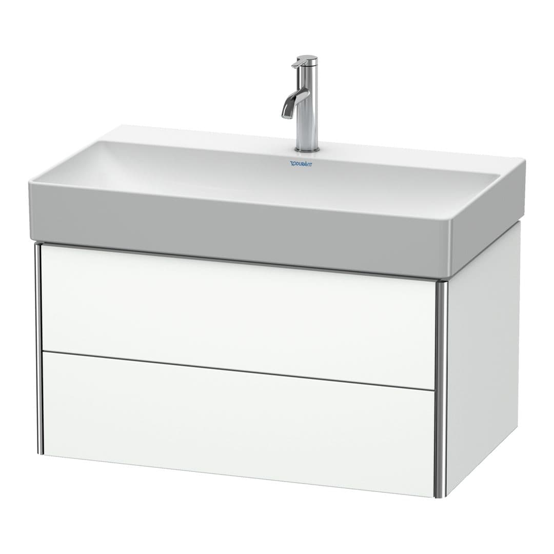 Duravit XSquare – Έπιπλο Νιπτήρα – 784 mm, 2 συρτάρια, νιπτήρας κέντρο – White Matt, Decor (XS416201818)