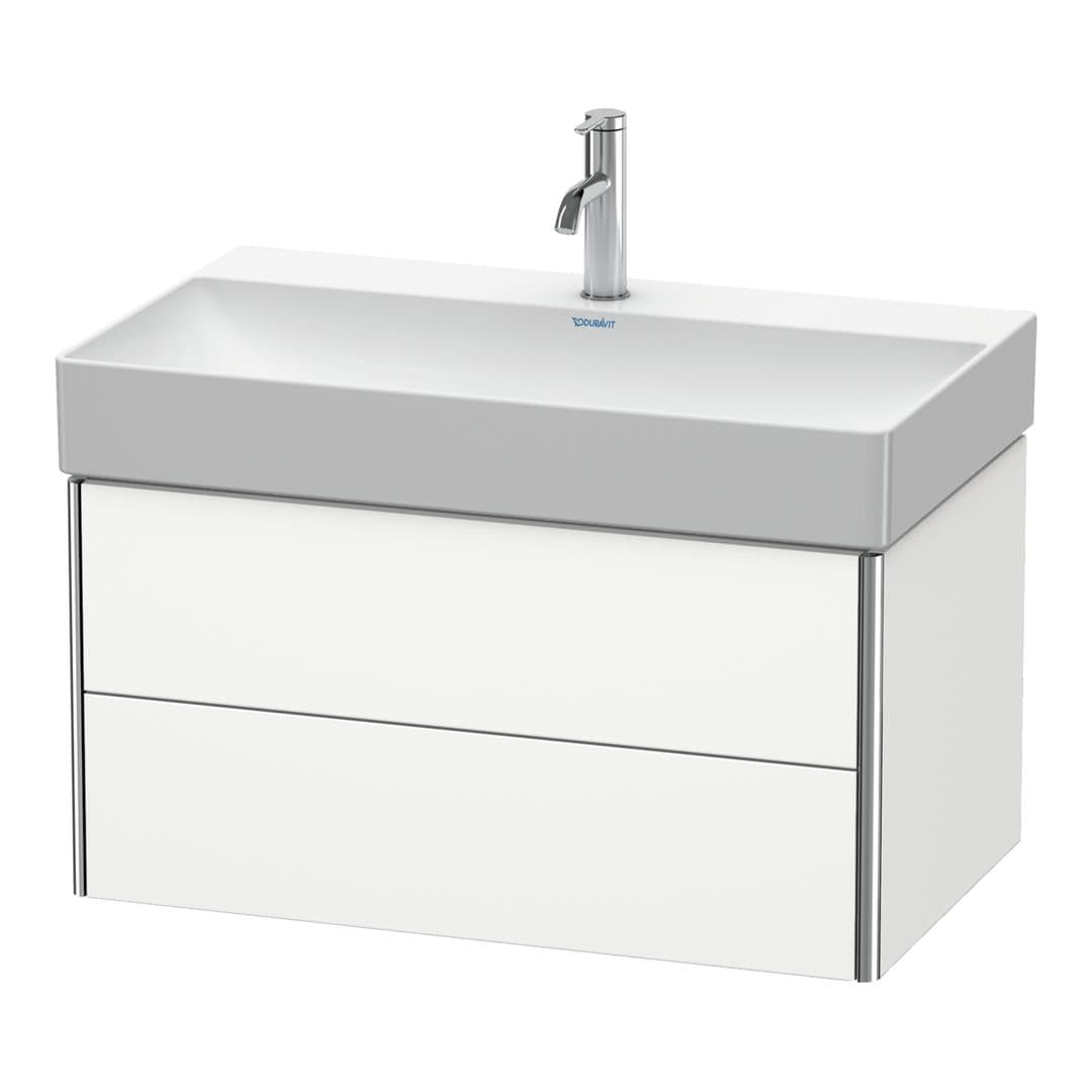 Duravit XSquare – Έπιπλο Νιπτήρα – 784 mm, 2 συρτάρια, νιπτήρας κέντρο – White Satin Matt, Lacquer (XS416203636)