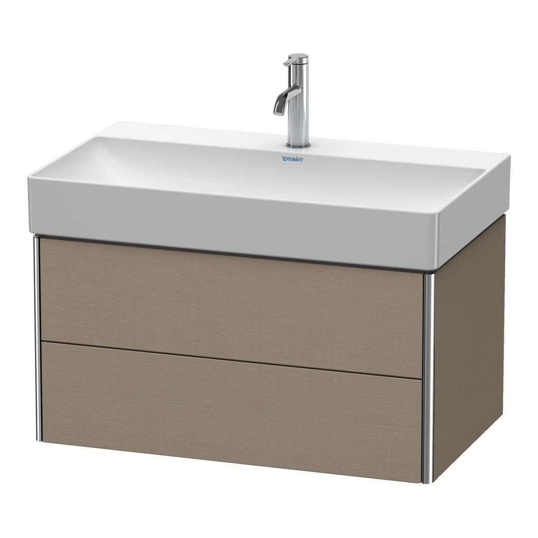 Duravit XSquare – Έπιπλο Νιπτήρα – 784 mm, 2 συρτάρια, νιπτήρας κέντρο – Linen Matt, Decor (XS416207575)