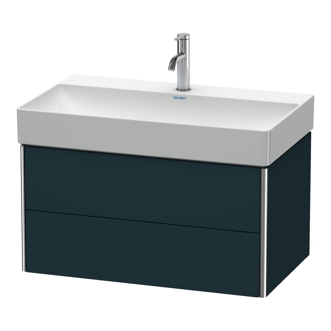 Duravit XSquare – Έπιπλο Νιπτήρα – 784 mm, 2 συρτάρια, νιπτήρας κέντρο – Night blue Satin Matt, Lacquer (XS416209898)