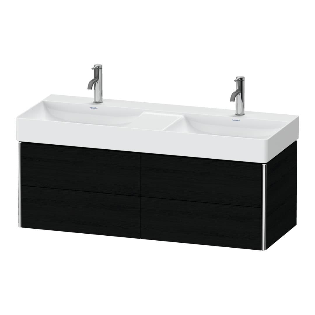 Duravit XSquare – Έπιπλο Νιπτήρα – 1184 mm, 4 συρτάρια – Black oak Matt, Decor (XS416401616)
