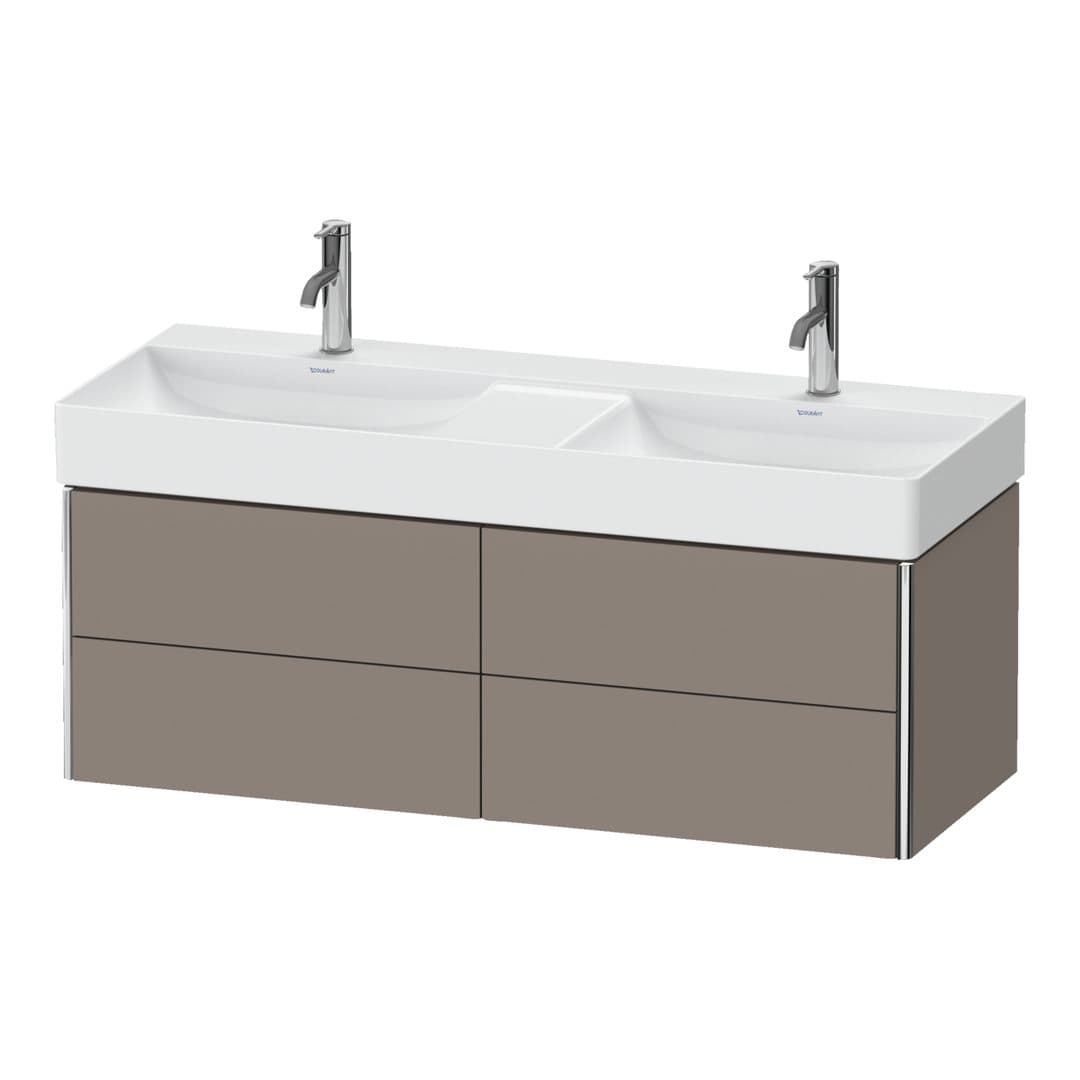 Duravit XSquare – Έπιπλο Νιπτήρα – 1184 mm, 4 συρτάρια – Basalte Matt, Decor (XS416404343)