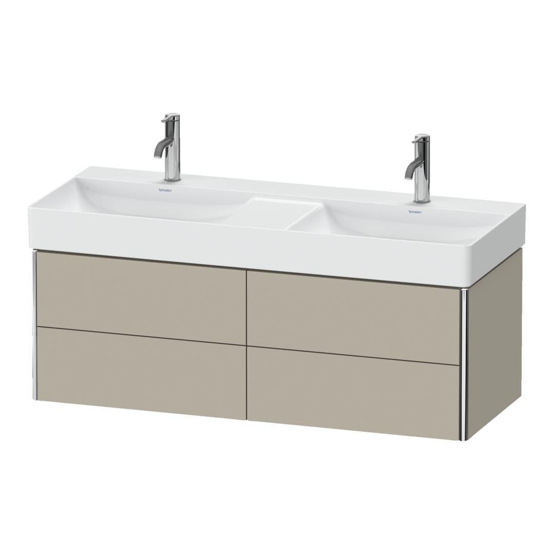 Duravit XSquare – Έπιπλο Νιπτήρα – 1184 mm, 4 συρτάρια – Taupe Satin Matt, Lacquer (XS416406060)