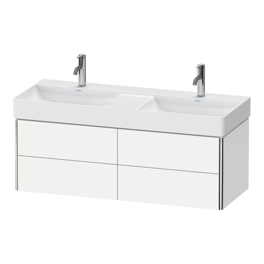 Duravit XSquare – Έπιπλο Νιπτήρα – 1184 mm, 4 συρτάρια – White Super Matt, Decor (XS416408484)