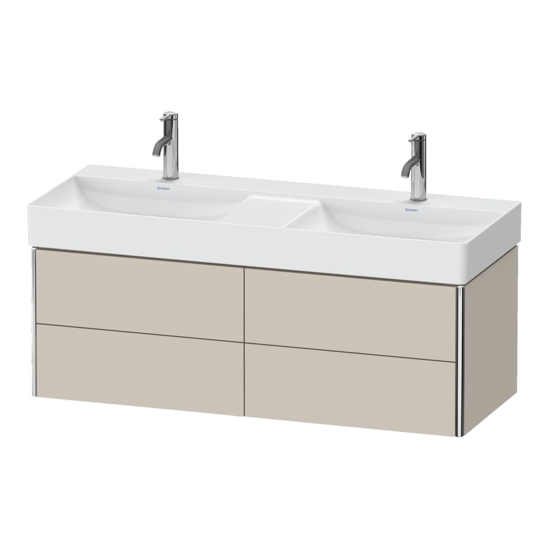 Duravit XSquare – Έπιπλο Νιπτήρα – 1184 mm, 4 συρτάρια – Taupe Matt, Decor (XS416409191)