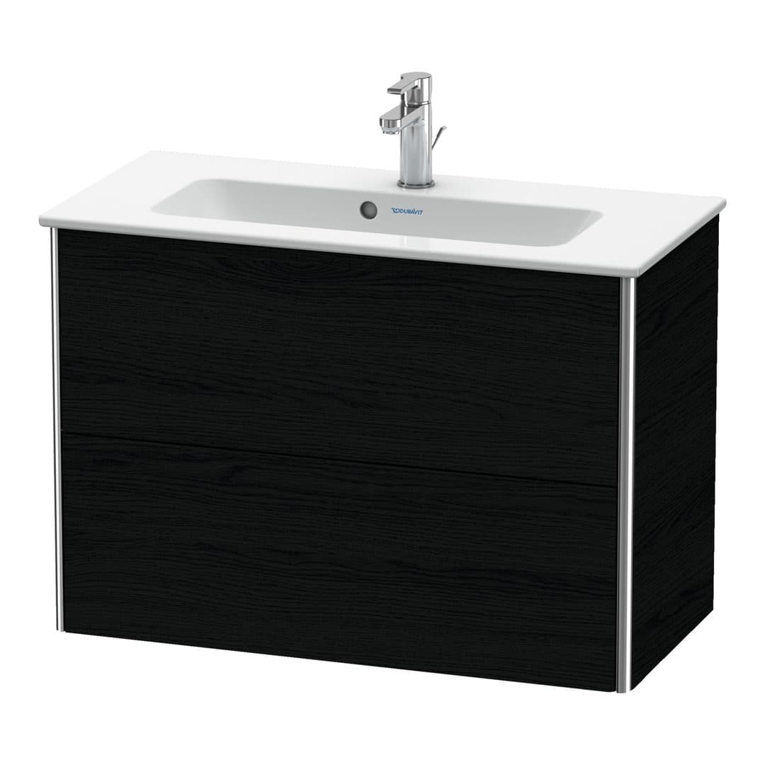 Duravit XSquare – Έπιπλο Νιπτήρα – 810 mm, 2 συρτάρια, νιπτήρας κέντρο, Compact – Black oak Matt, Decor (XS416601616)