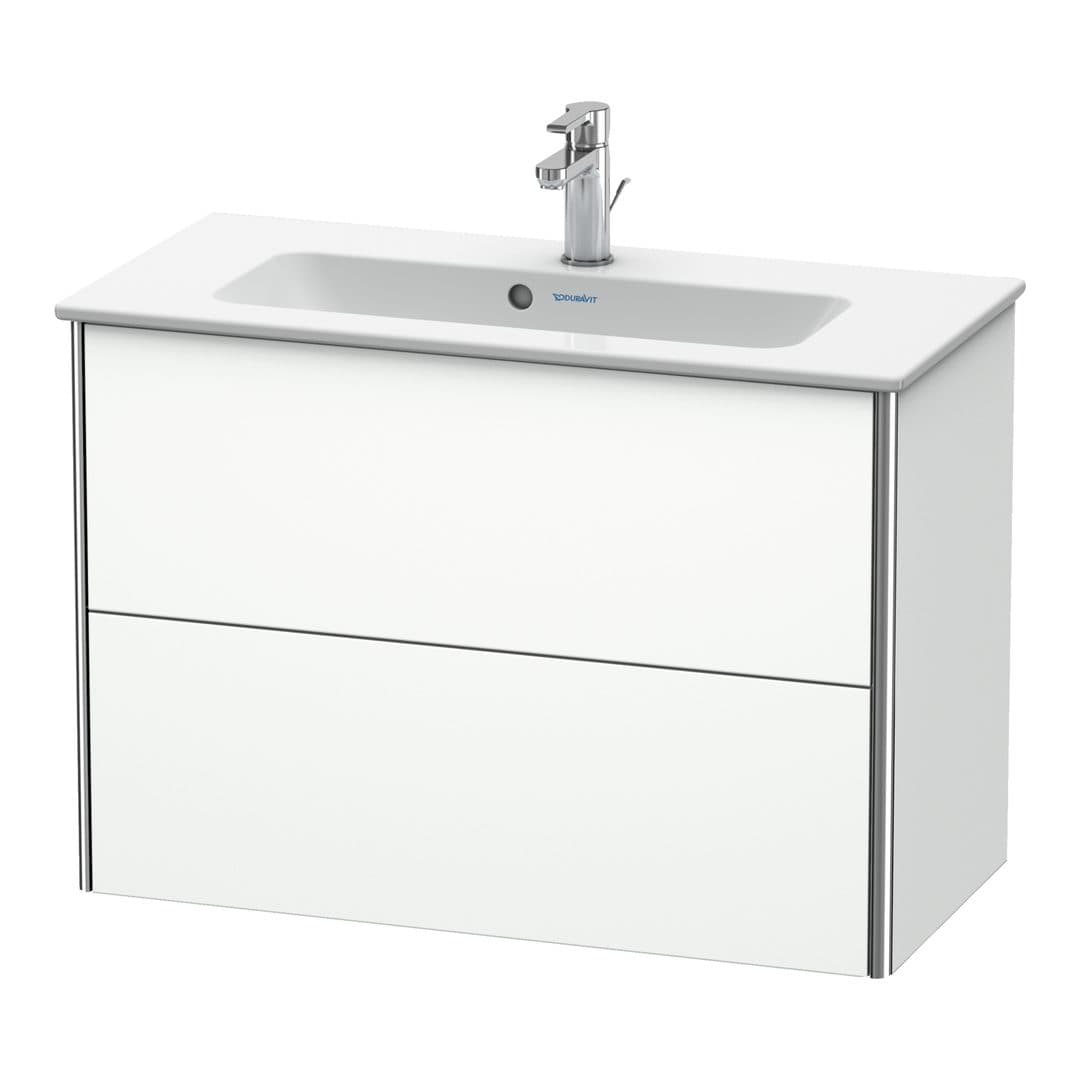 Duravit XSquare – Έπιπλο Νιπτήρα – 810 mm, 2 συρτάρια, νιπτήρας κέντρο, Compact – White Matt, Decor (XS416601818)