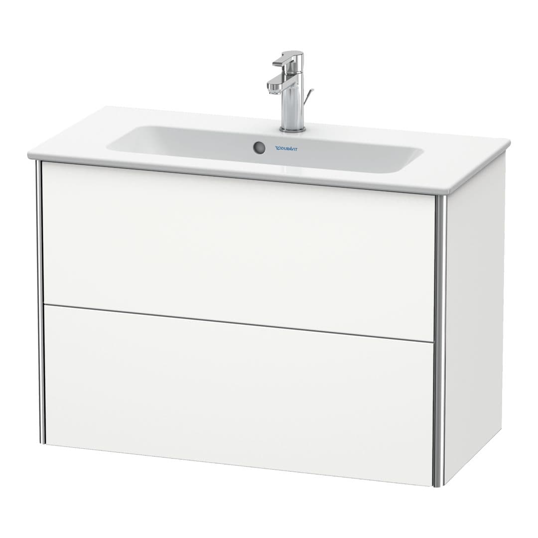 Duravit XSquare – Έπιπλο Νιπτήρα – 810 mm, 2 συρτάρια, νιπτήρας κέντρο, Compact – White Satin Matt, Lacquer (XS416603636)