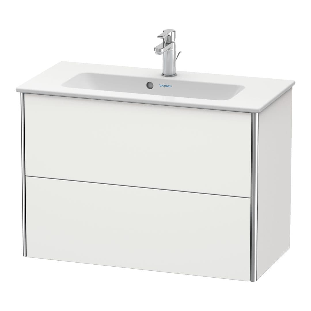 Duravit XSquare – Έπιπλο Νιπτήρα – 810 mm, 2 συρτάρια, νιπτήρας κέντρο, Compact – Nordic white Satin Matt, Lacquer (XS416603939)