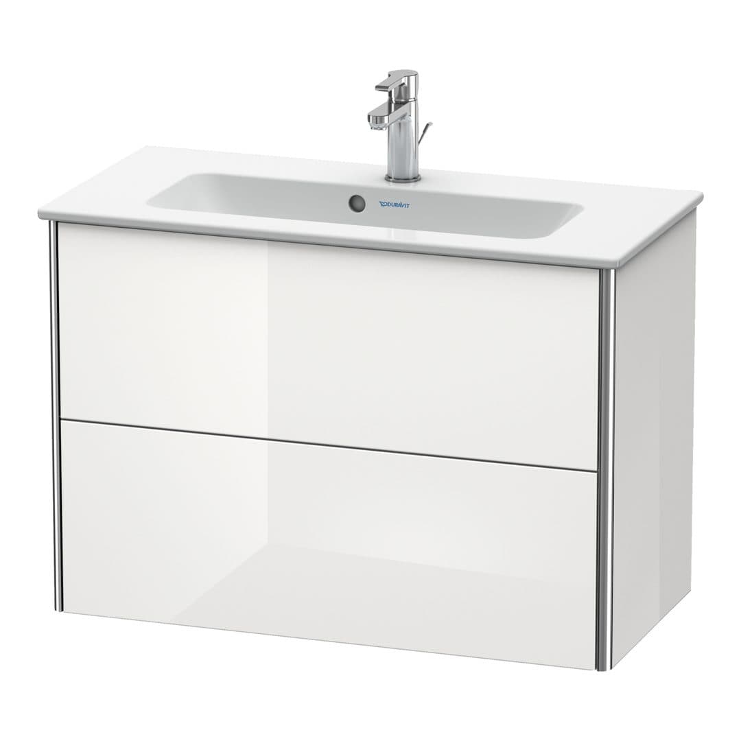 Duravit XSquare – Έπιπλο Νιπτήρα – 810 mm, 2 συρτάρια, νιπτήρας κέντρο, Compact – White High Gloss, Lacquer (XS416608585)
