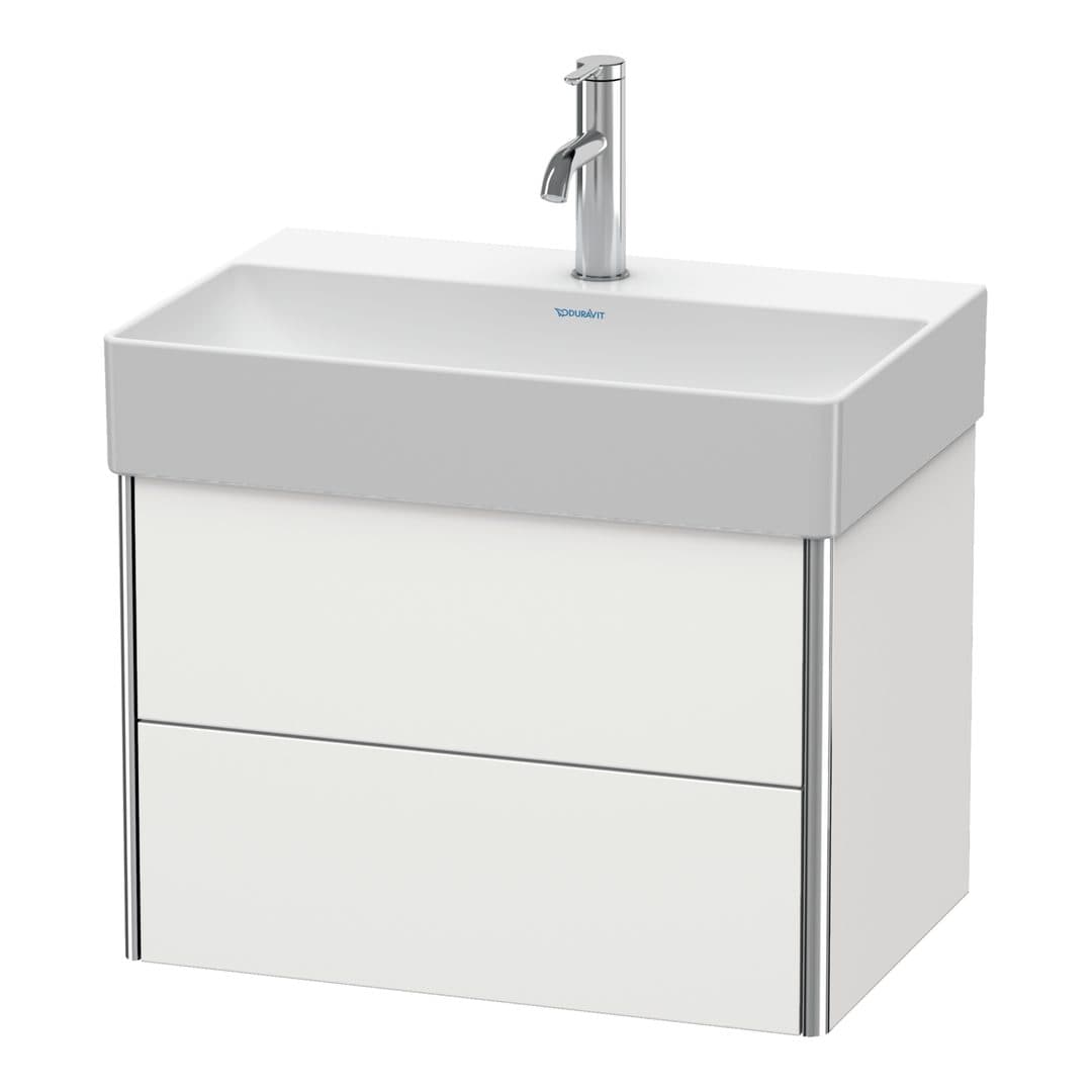 Duravit XSquare – Έπιπλο Νιπτήρα – 584 mm, 2 συρτάρια, νιπτήρας κέντρο, Compact – Nordic white Satin Matt, Lacquer (XS416703939)