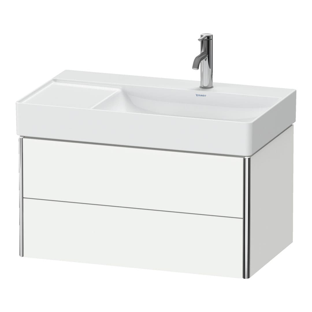 Duravit XSquare – Έπιπλο Νιπτήρα – 784 mm, 2 συρτάρια, νιπτήρας δεξιά – White Matt, Decor (XS416901818)