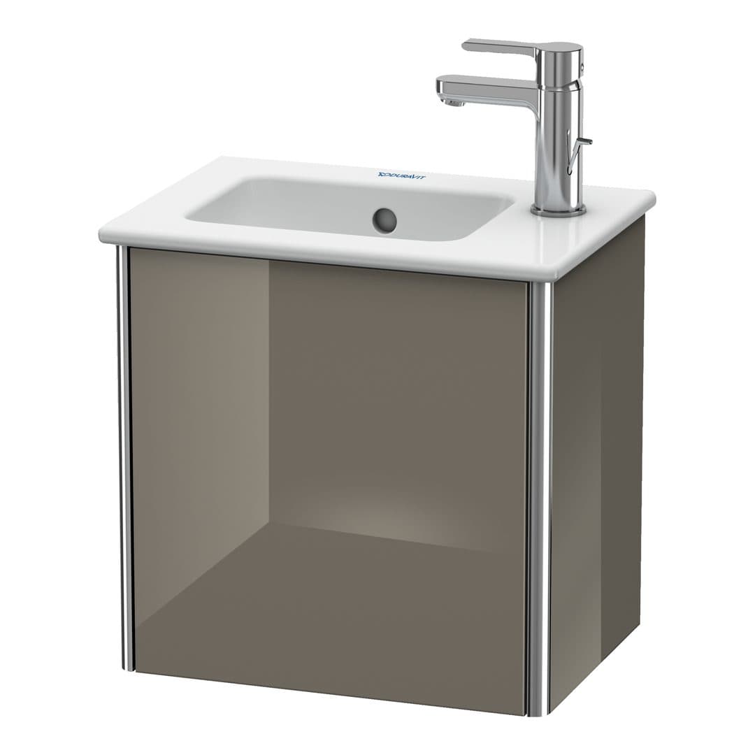 Duravit XSquare – Έπιπλο Νιπτήρα – 410 mm, 1 πόρτα, δεξιά – Flannel Grey High Gloss, Lacquer (XS4170R8989)