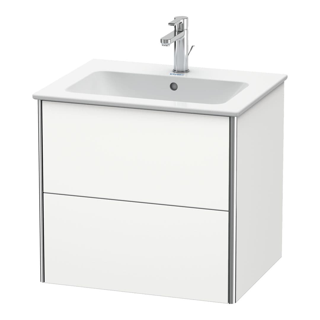 Duravit XSquare – Έπιπλο Νιπτήρα – 610 mm, 2 συρτάρια, νιπτήρας κέντρο – White Satin Matt, Lacquer (XS417103636)