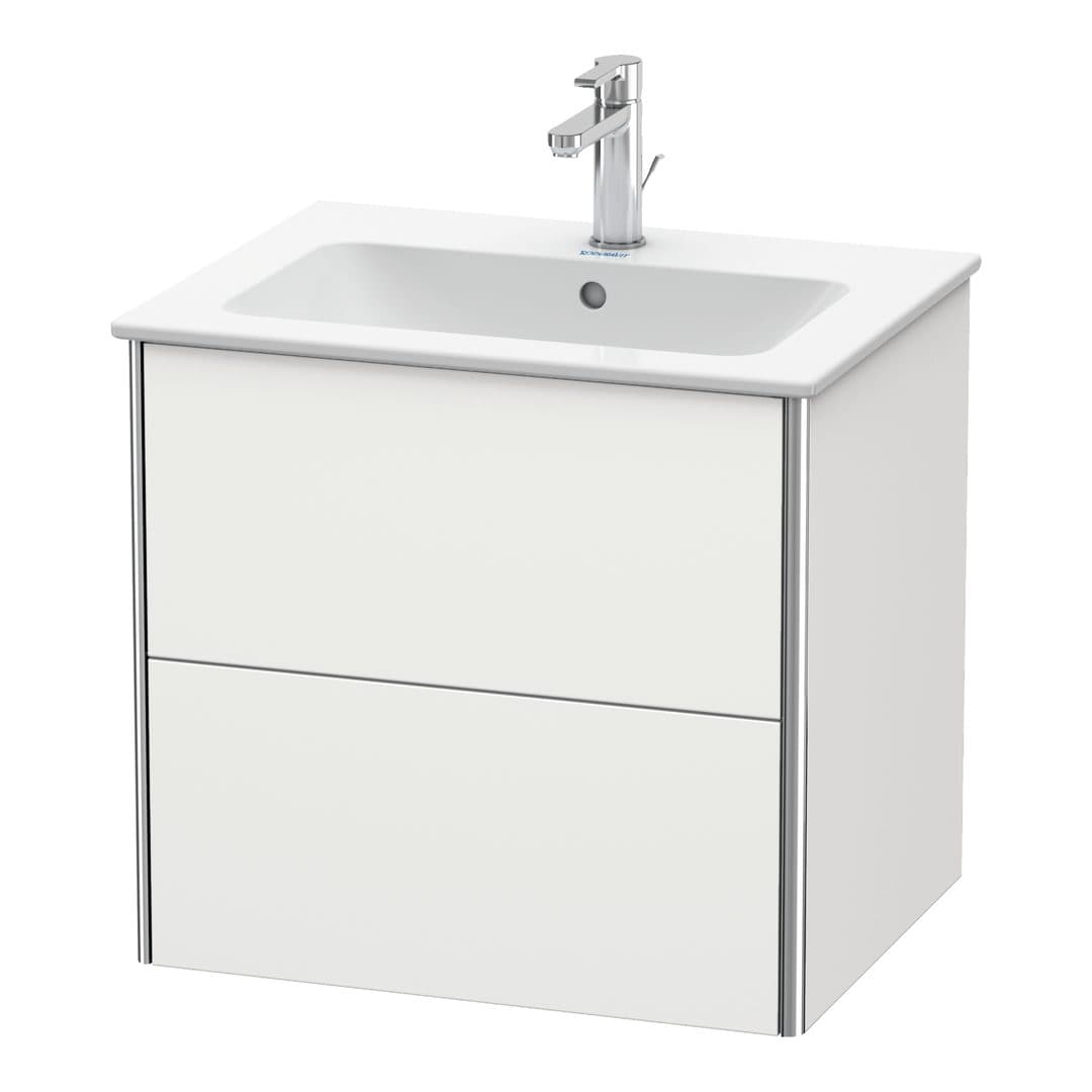 Duravit XSquare – Έπιπλο Νιπτήρα – 610 mm, 2 συρτάρια, νιπτήρας κέντρο – Nordic white Satin Matt, Lacquer (XS417103939)
