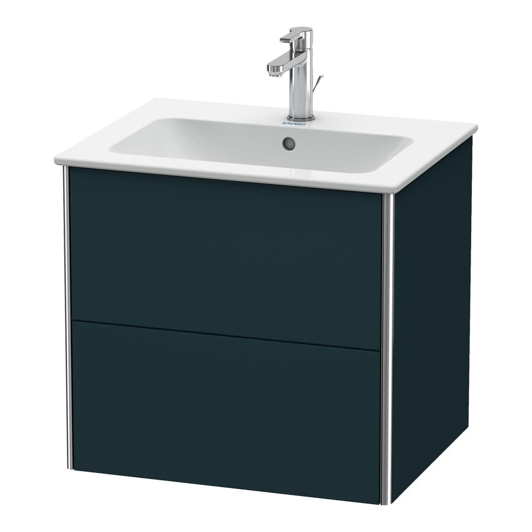 Duravit XSquare – Έπιπλο Νιπτήρα – 610 mm, 2 συρτάρια, νιπτήρας κέντρο – Night blue Satin Matt, Lacquer (XS417109898)
