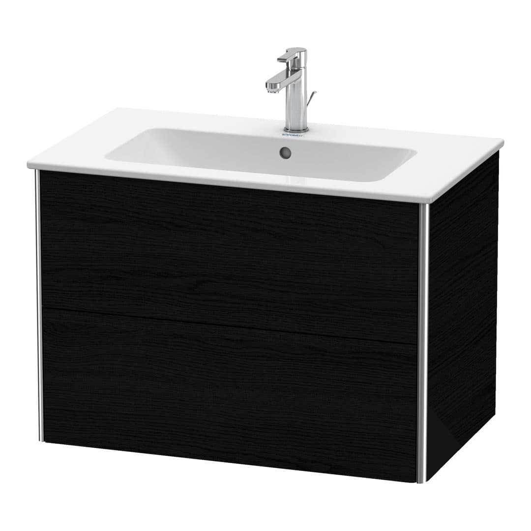 Duravit XSquare – Έπιπλο Νιπτήρα – 810 mm, 2 συρτάρια, νιπτήρας κέντρο – Black oak Matt, Decor (XS417201616)