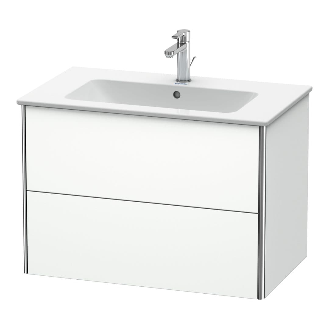 Duravit XSquare – Έπιπλο Νιπτήρα – 810 mm, 2 συρτάρια, νιπτήρας κέντρο – White Matt, Decor (XS417201818)