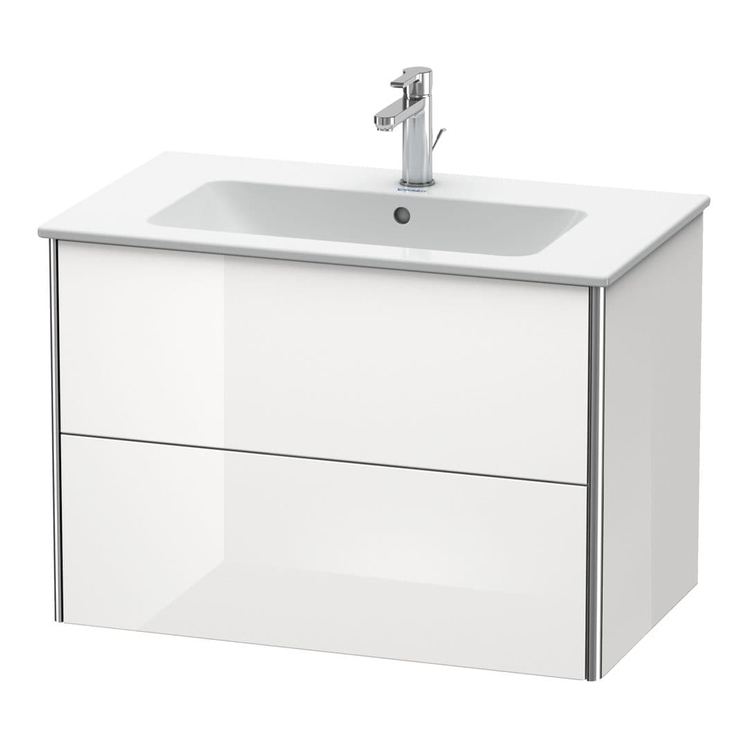 Duravit XSquare – Έπιπλο Νιπτήρα – 810 mm, 2 συρτάρια, νιπτήρας κέντρο – White High Gloss, Decor (XS417202222)
