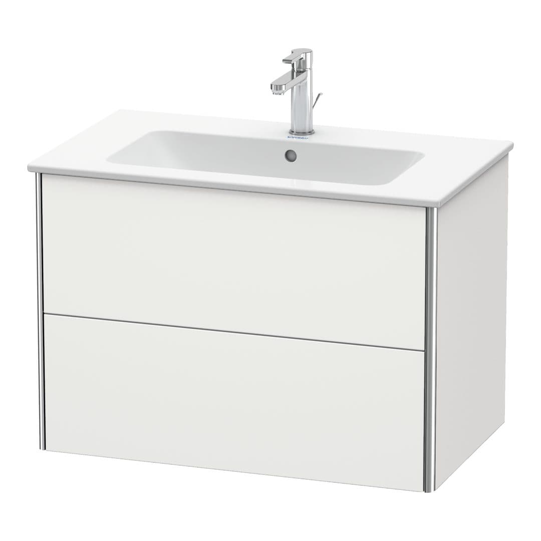 Duravit XSquare – Έπιπλο Νιπτήρα – 810 mm, 2 συρτάρια, νιπτήρας κέντρο – Nordic white Satin Matt, Lacquer (XS417203939)