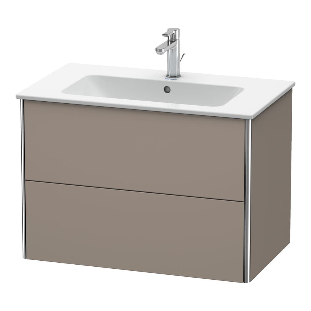 Duravit XSquare – Έπιπλο Νιπτήρα – 810 mm, 2 συρτάρια, νιπτήρας κέντρο – Basalte Matt, Decor (XS417204343)