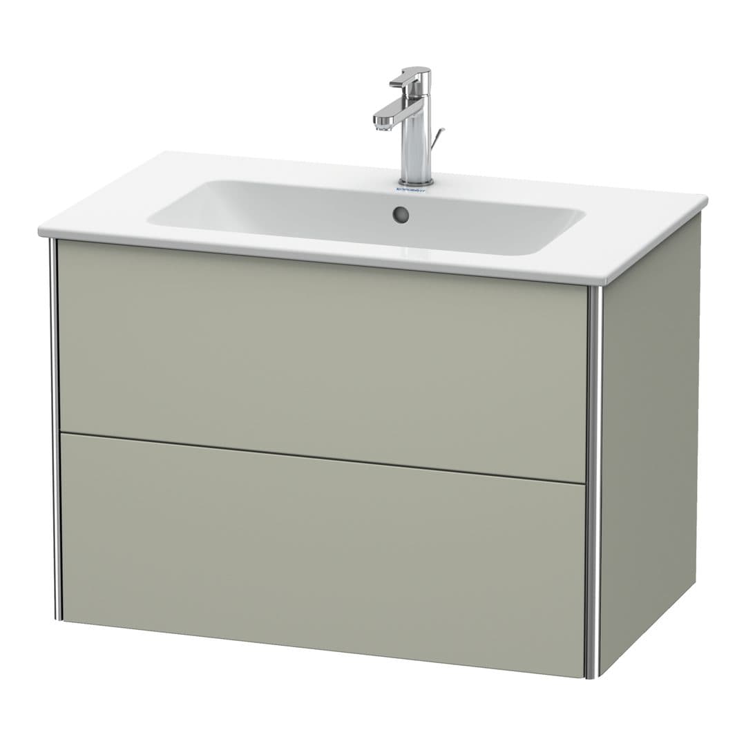 Duravit XSquare – Έπιπλο Νιπτήρα – 810 mm, 2 συρτάρια, νιπτήρας κέντρο – Taupe Satin Matt, Lacquer (XS417206060)