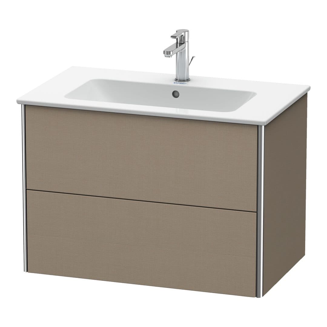 Duravit XSquare – Έπιπλο Νιπτήρα – 810 mm, 2 συρτάρια, νιπτήρας κέντρο – Linen Matt, Decor (XS417207575)