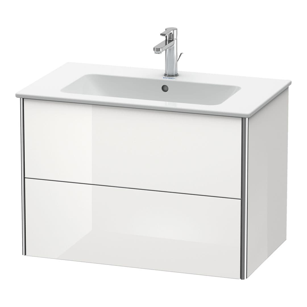 Duravit XSquare – Έπιπλο Νιπτήρα – 810 mm, 2 συρτάρια, νιπτήρας κέντρο – White High Gloss, Lacquer (XS417208585)