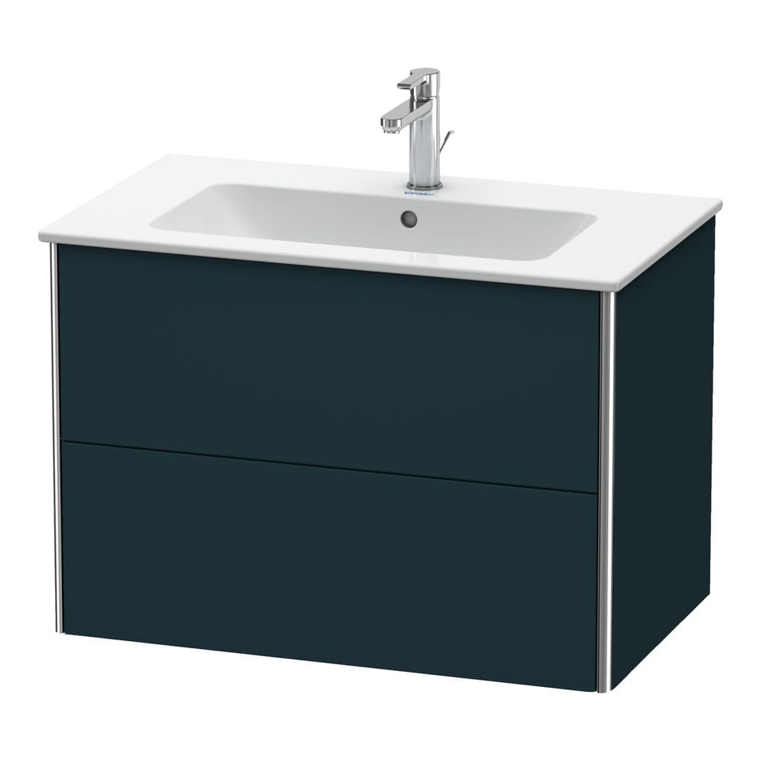 Duravit XSquare – Έπιπλο Νιπτήρα – 810 mm, 2 συρτάρια, νιπτήρας κέντρο – Night blue Satin Matt, Lacquer (XS417209898)