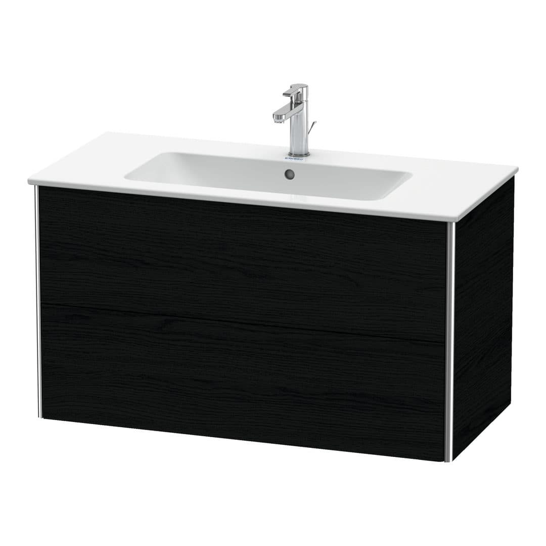 Duravit XSquare – Έπιπλο Νιπτήρα – 1010 mm, 2 συρτάρια, νιπτήρας κέντρο – Black oak Matt, Decor (XS417301616)