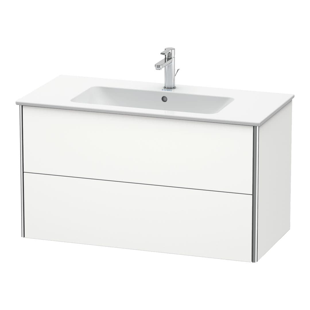 Duravit XSquare – Έπιπλο Νιπτήρα – 1010 mm, 2 συρτάρια, νιπτήρας κέντρο – White Satin Matt, Lacquer (XS417303636)
