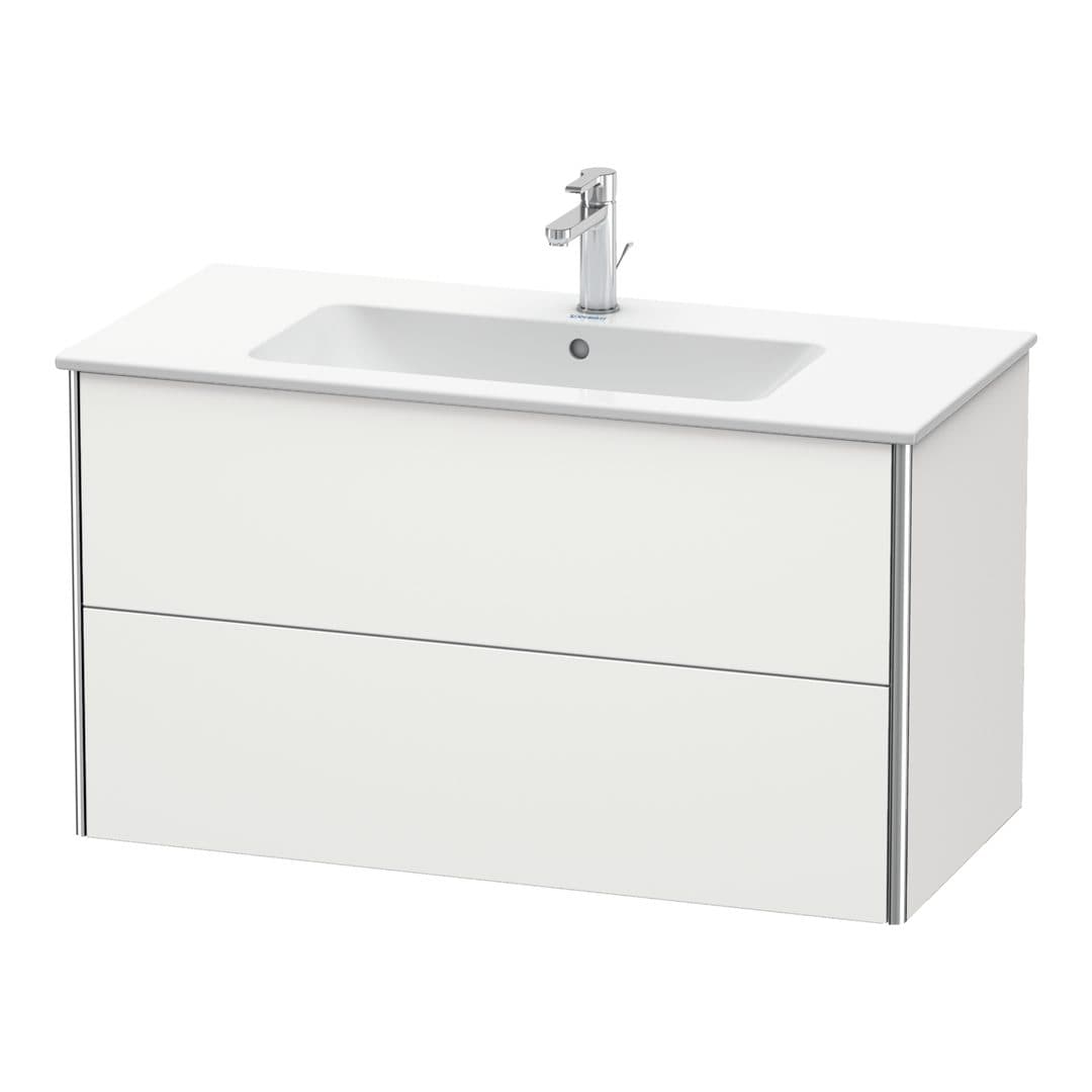 Duravit XSquare – Έπιπλο Νιπτήρα – 1010 mm, 2 συρτάρια, νιπτήρας κέντρο – Nordic white Satin Matt, Lacquer (XS417303939)