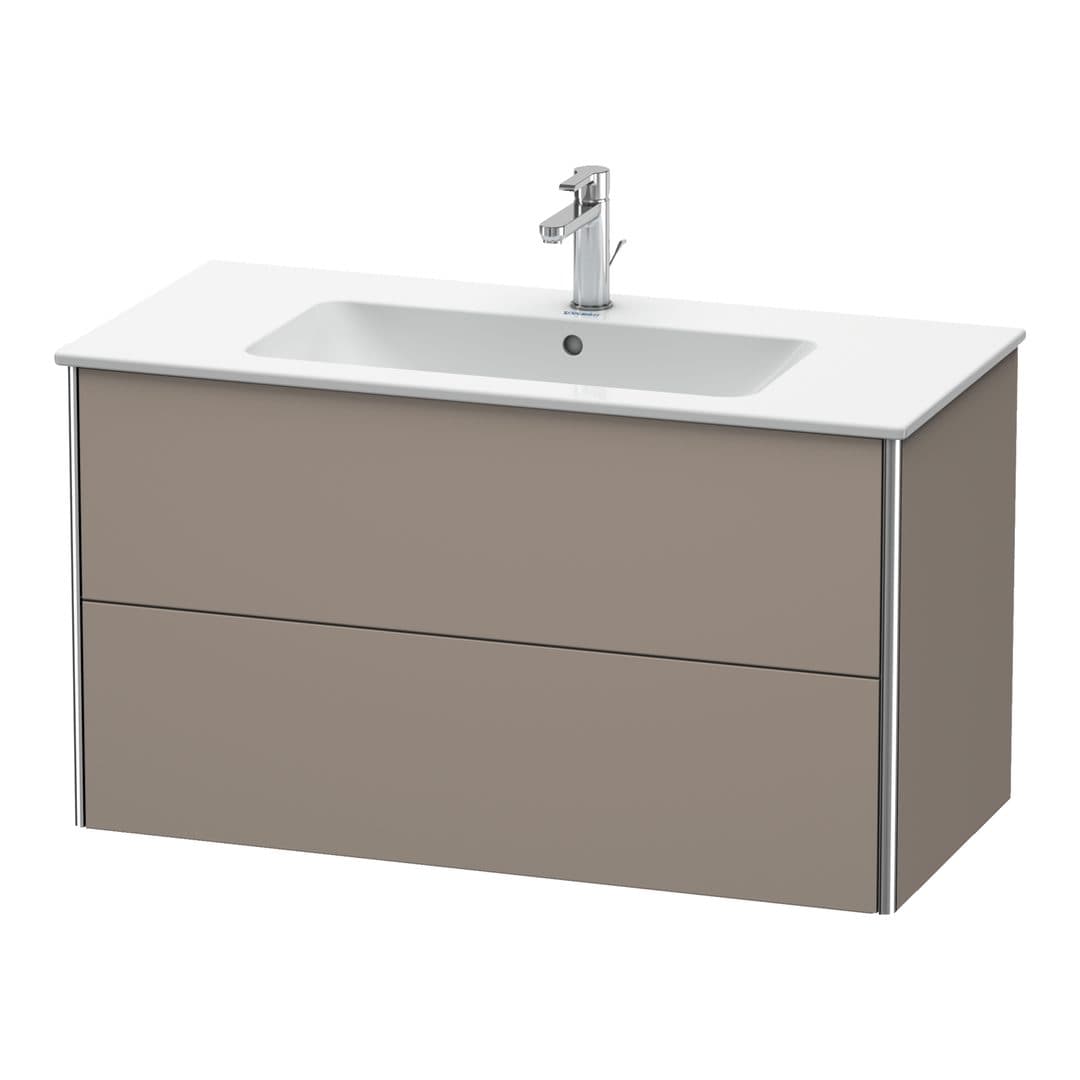 Duravit XSquare – Έπιπλο Νιπτήρα – 1010 mm, 2 συρτάρια, νιπτήρας κέντρο – Basalte Matt, Decor (XS417304343)
