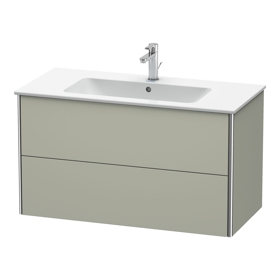 Duravit XSquare – Έπιπλο Νιπτήρα – 1010 mm, 2 συρτάρια, νιπτήρας κέντρο – Taupe Satin Matt, Lacquer (XS417306060)