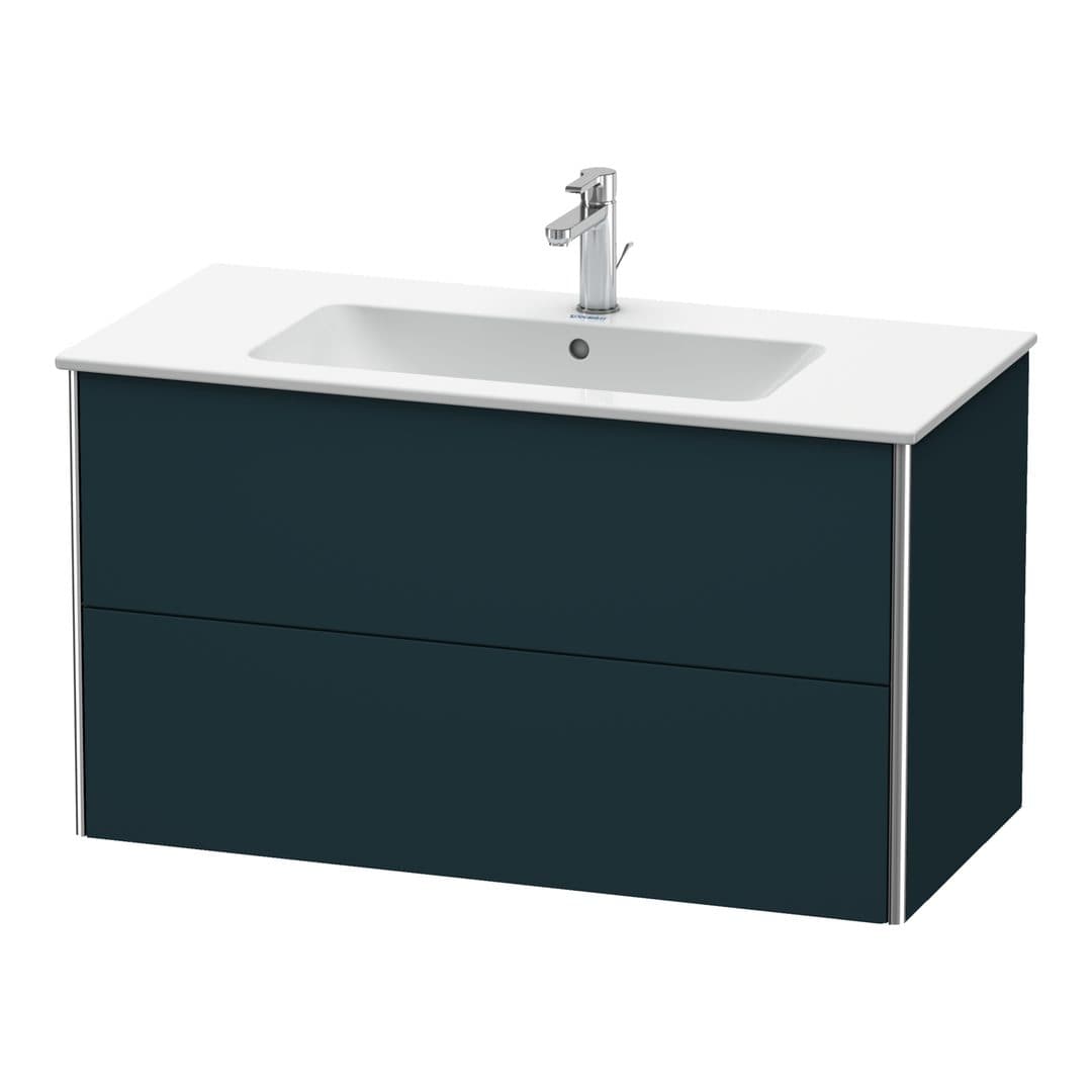 Duravit XSquare – Έπιπλο Νιπτήρα – 1010 mm, 2 συρτάρια, νιπτήρας κέντρο – Night blue Satin Matt, Lacquer (XS417309898)