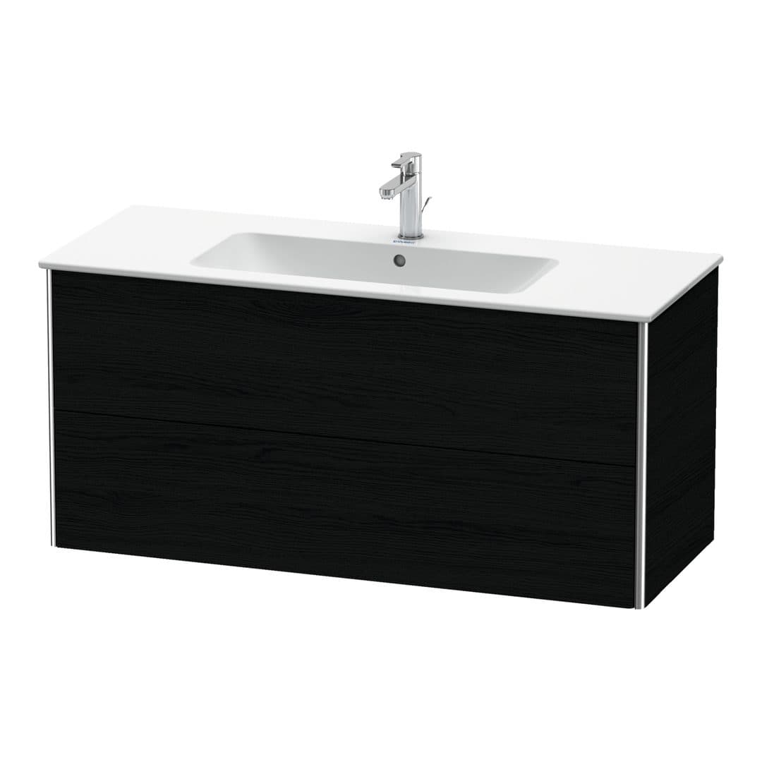 Duravit XSquare – Έπιπλο Νιπτήρα – 1210 mm, 2 συρτάρια, νιπτήρας κέντρο – Black oak Matt, Decor (XS417401616)