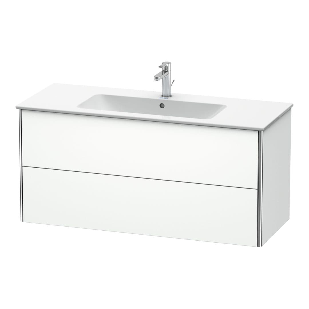 Duravit XSquare – Έπιπλο Νιπτήρα – 1210 mm, 2 συρτάρια, νιπτήρας κέντρο – White Matt, Decor (XS417401818)