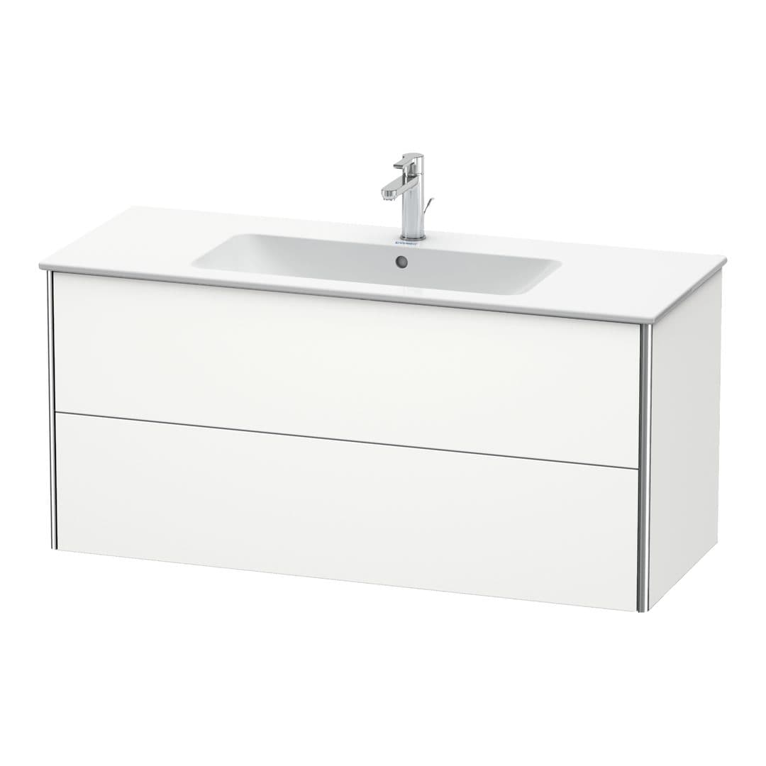 Duravit XSquare – Έπιπλο Νιπτήρα – 1210 mm, 2 συρτάρια, νιπτήρας κέντρο – White Satin Matt, Lacquer (XS417403636)