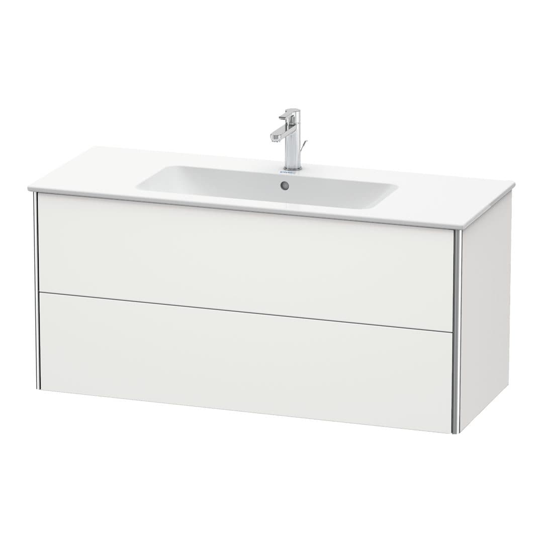 Duravit XSquare – Έπιπλο Νιπτήρα – 1210 mm, 2 συρτάρια, νιπτήρας κέντρο – Nordic white Satin Matt, Lacquer (XS417403939)