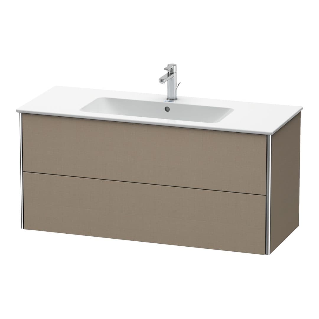 Duravit XSquare – Έπιπλο Νιπτήρα – 1210 mm, 2 συρτάρια, νιπτήρας κέντρο – Linen Matt, Decor (XS417407575)