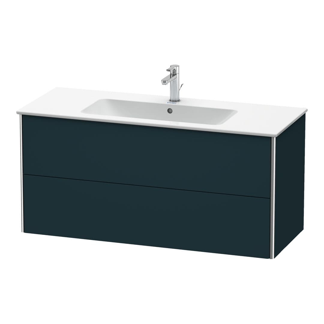 Duravit XSquare – Έπιπλο Νιπτήρα – 1210 mm, 2 συρτάρια, νιπτήρας κέντρο – Night blue Satin Matt, Lacquer (XS417409898)