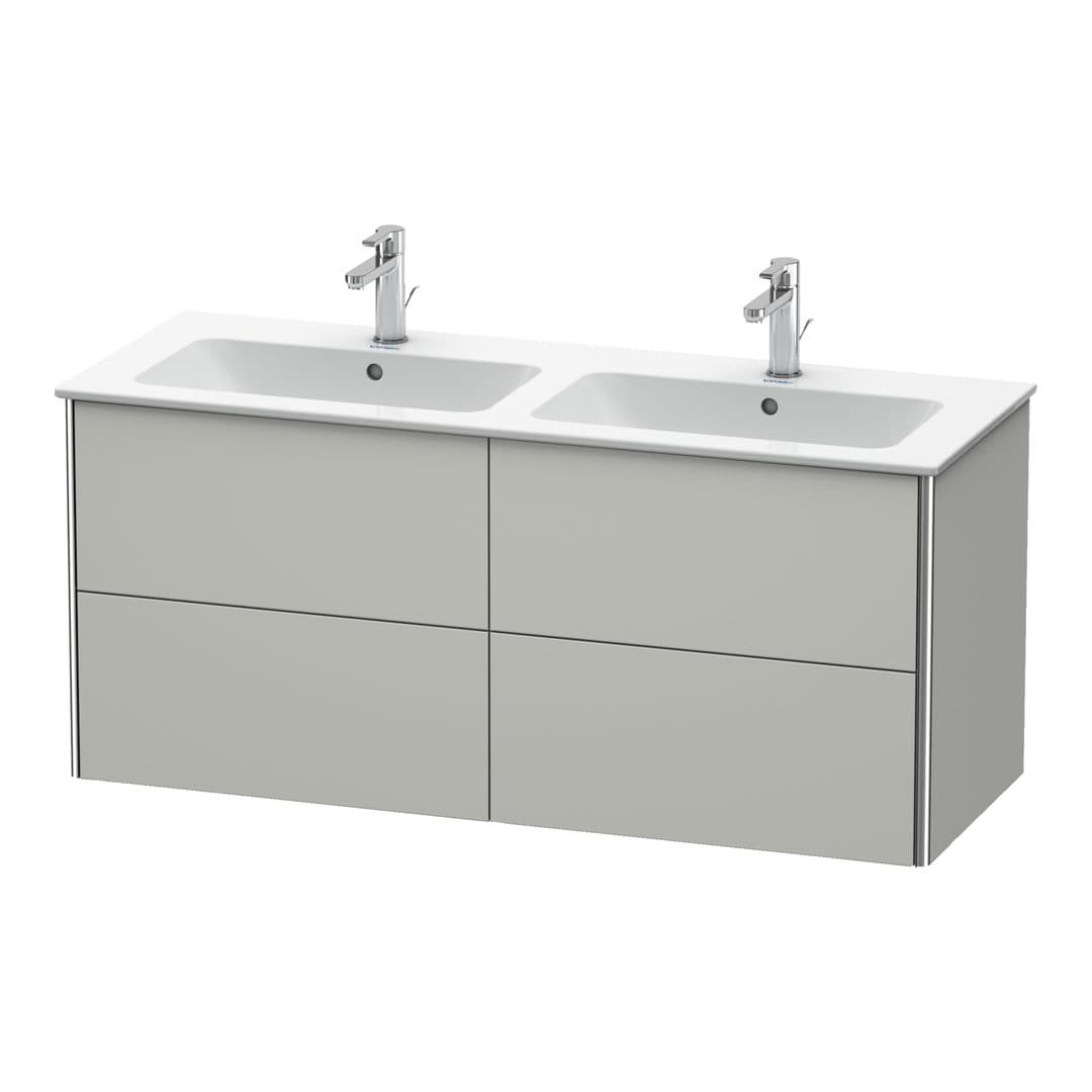Duravit XSquare – Έπιπλο Νιπτήρα – 1280 mm, 4 συρτάρια – Concrete grey Matt, Decor (XS417500707)