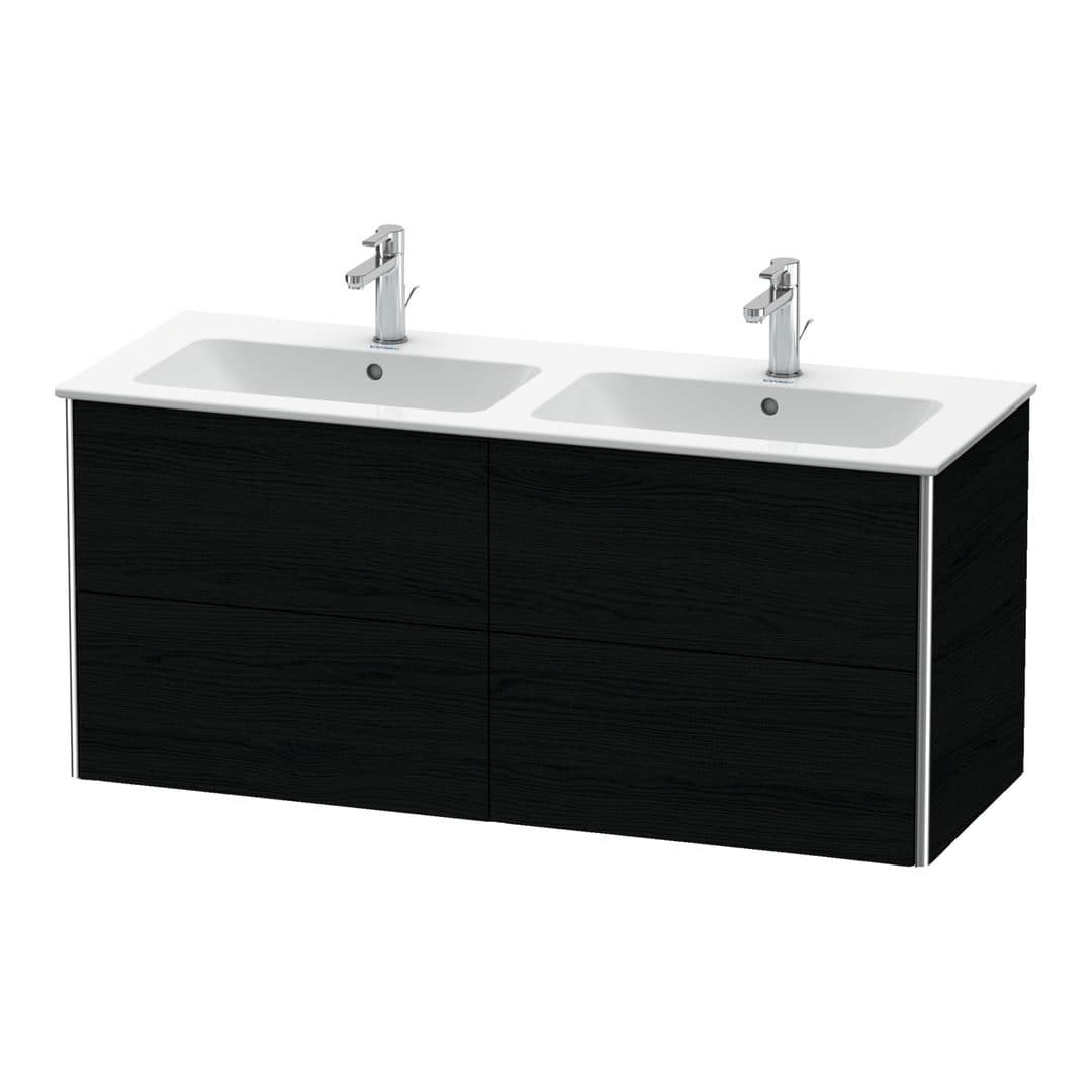 Duravit XSquare – Έπιπλο Νιπτήρα – 1280 mm, 4 συρτάρια – Black oak Matt, Decor (XS417501616)