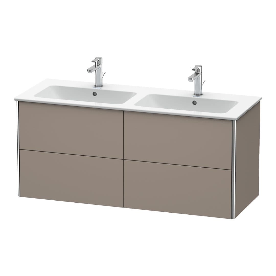 Duravit XSquare – Έπιπλο Νιπτήρα – 1280 mm, 4 συρτάρια – Basalte Matt, Decor (XS417504343)