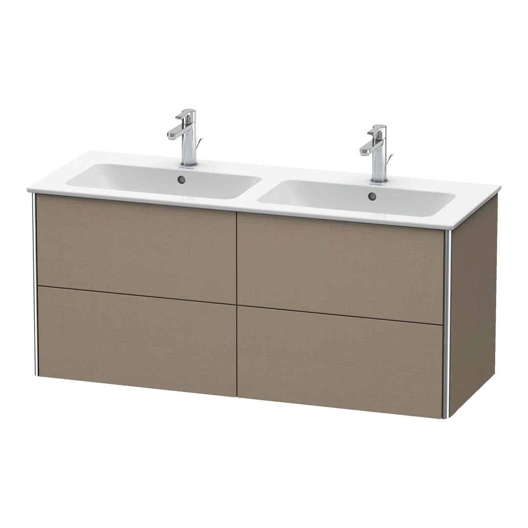 Duravit XSquare – Έπιπλο Νιπτήρα – 1280 mm, 4 συρτάρια – Linen Matt, Decor (XS417507575)