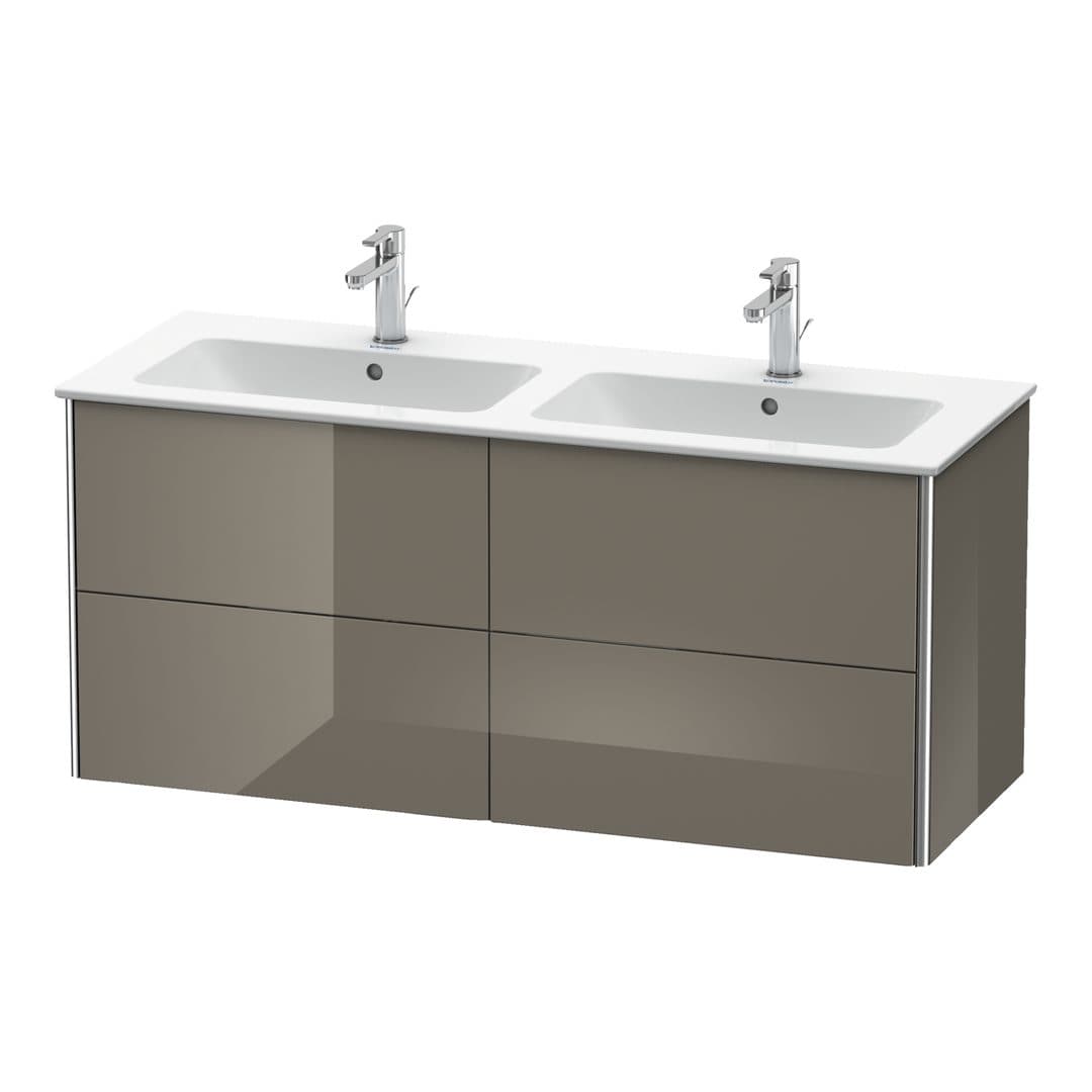 Duravit XSquare – Έπιπλο Νιπτήρα – 1280 mm, 4 συρτάρια – Flannel Grey High Gloss, Lacquer (XS417508989)