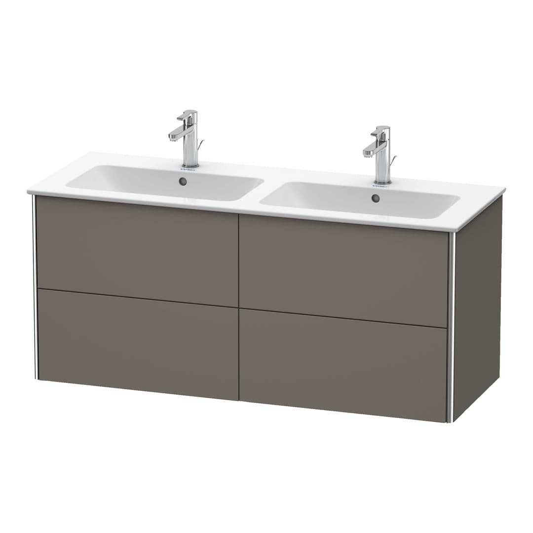 Duravit XSquare – Έπιπλο Νιπτήρα – 1280 mm, 4 συρτάρια – Flannel Grey Satin Matt, Lacquer (XS417509090)