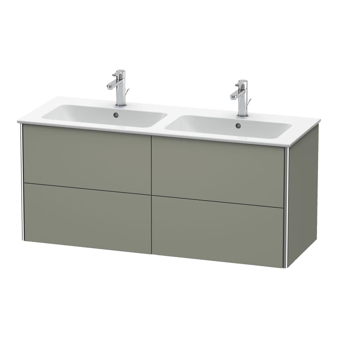Duravit XSquare – Έπιπλο Νιπτήρα – 1280 mm, 4 συρτάρια – Stone grey Satin Matt, Lacquer (XS417509292)