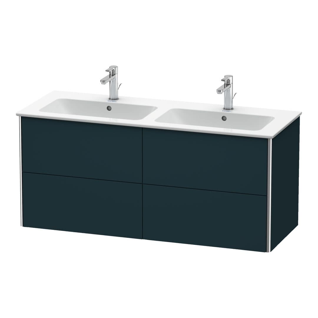 Duravit XSquare – Έπιπλο Νιπτήρα – 1280 mm, 4 συρτάρια – Night blue Satin Matt, Lacquer (XS417509898)